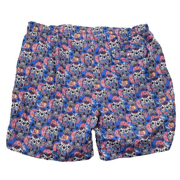 Peter Millar Collection Swim Trunks XL Multicolor Sugar Skull Dia De Los Muertos - Picture 2 of 9